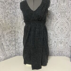 Sparrow for Anthropologie 100% merino wool gray sleeveless dress XS